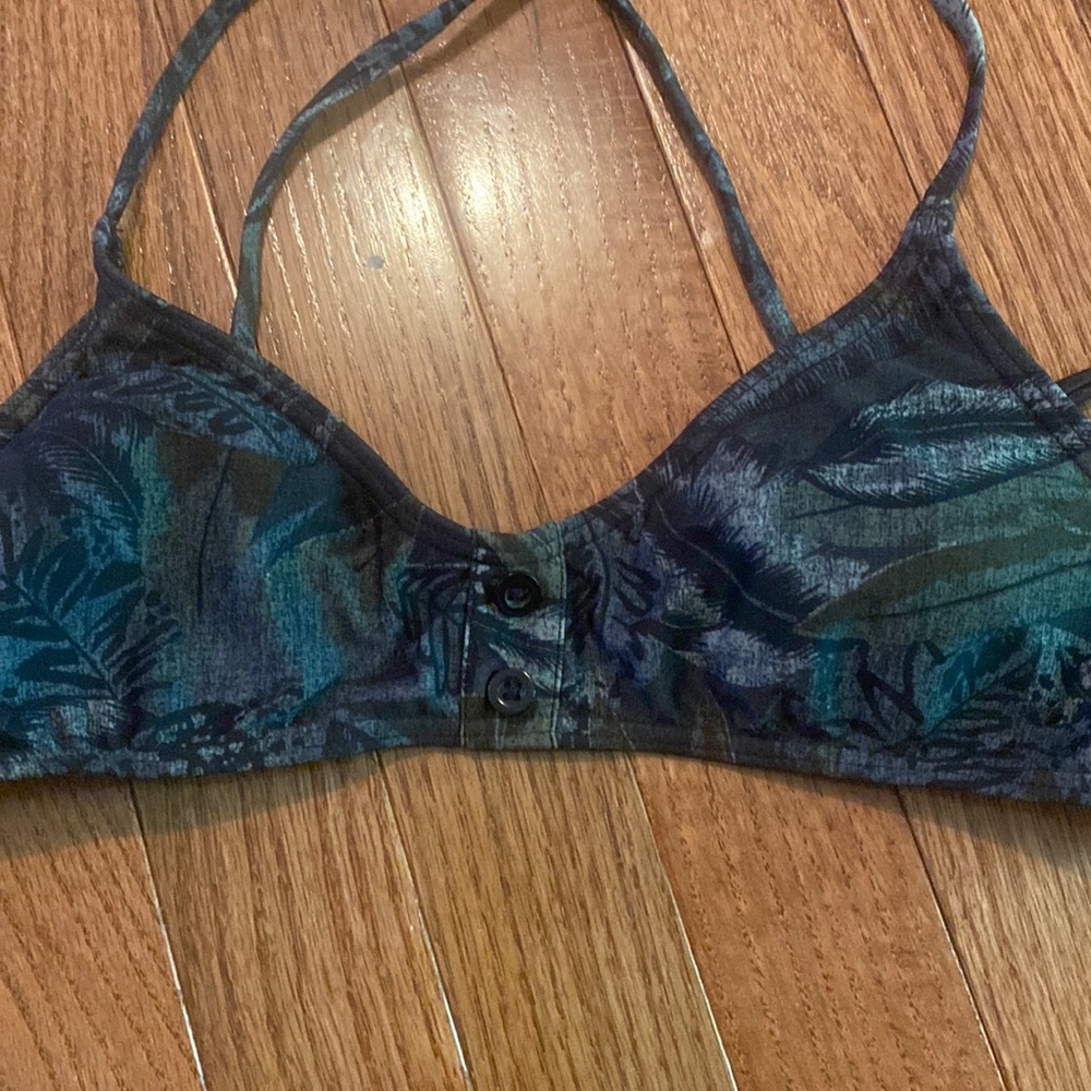 RVCA dark floral bikini top